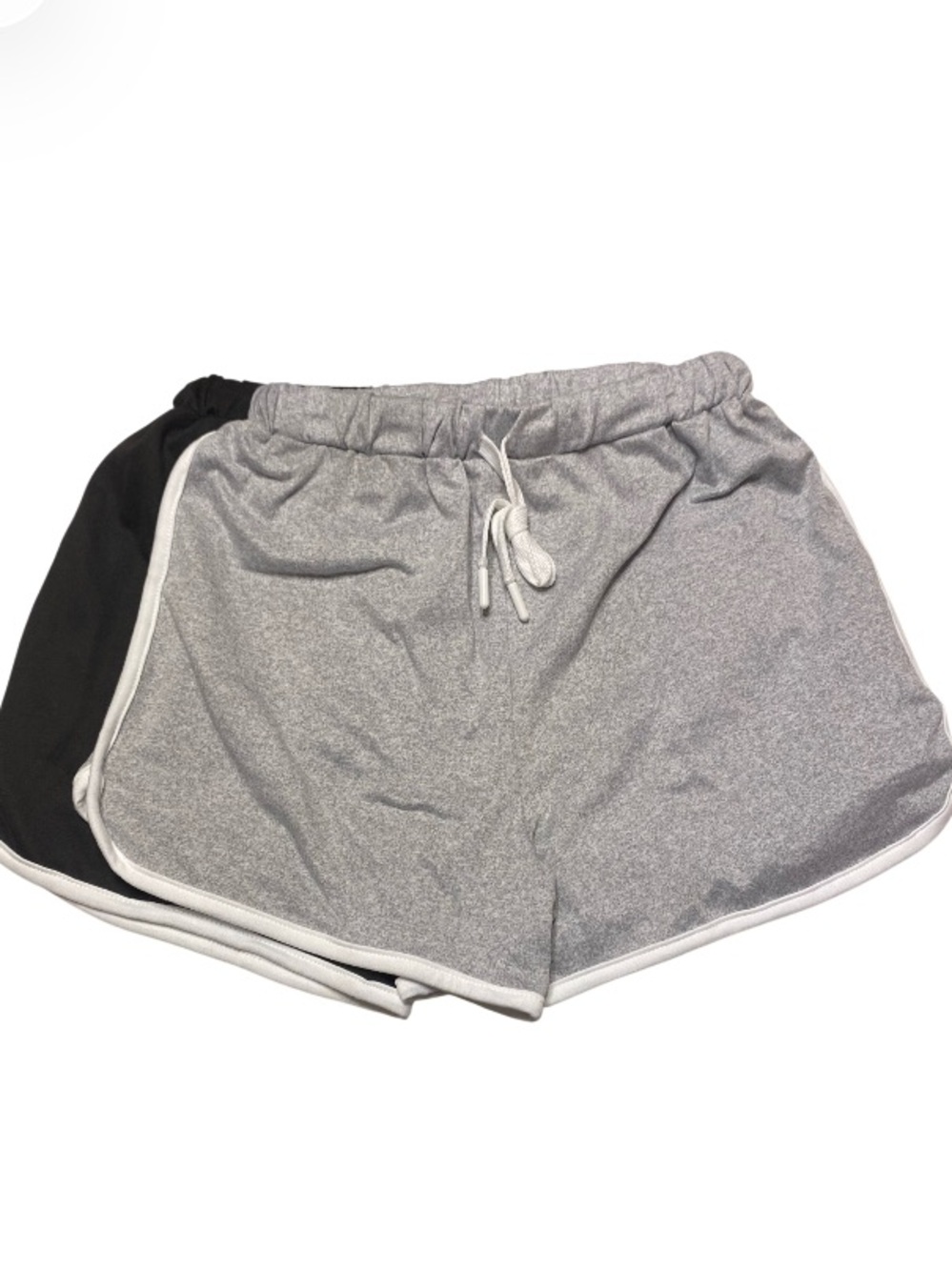 Bundle of two Activewear Drawstring Shorts - Gray and Black NWOT Size 14